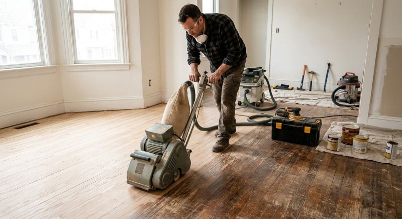 Hardwood Floor Renovation in Encinitas, CA
