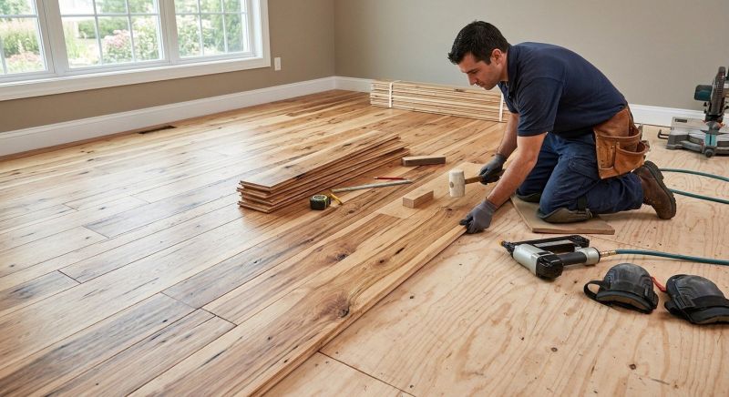 Hickory Floor Installation in Encinitas, CA