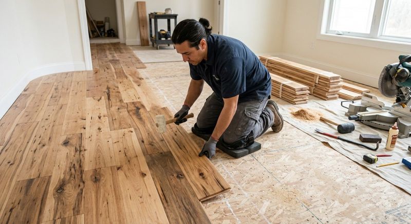 Hickory Floor Installation in Encinitas, CA