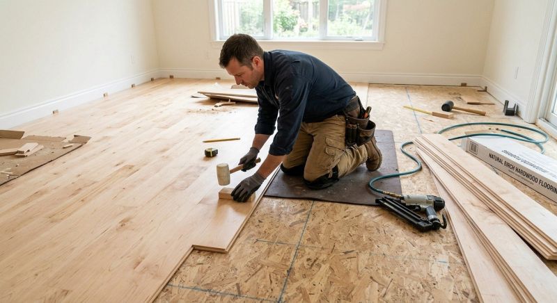 Maple Flooring Installation in Fallbrook, CA