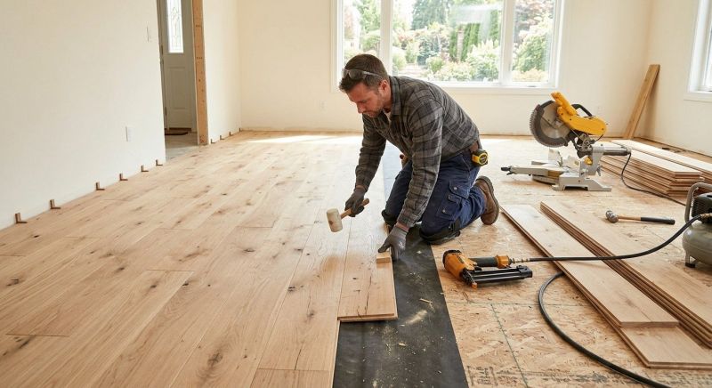 Oak Floor Installation in Fallbrook, CA