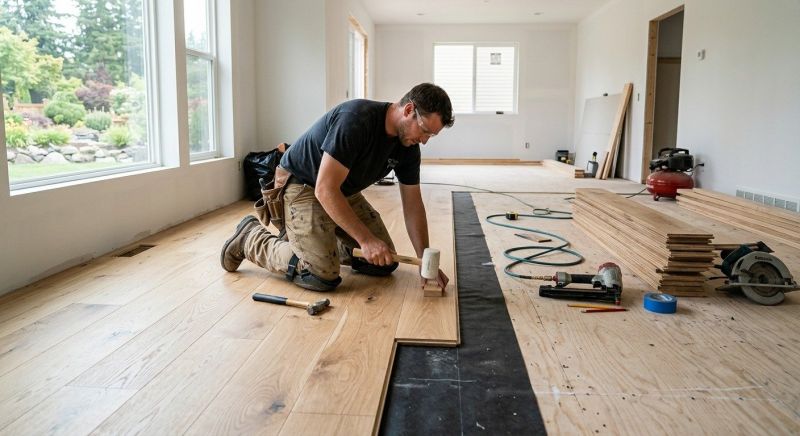 Oak Floor Installation in Poway, CA