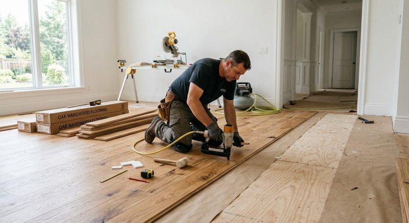 Oak Floor Installation in Rancho Santa Fe, CA
