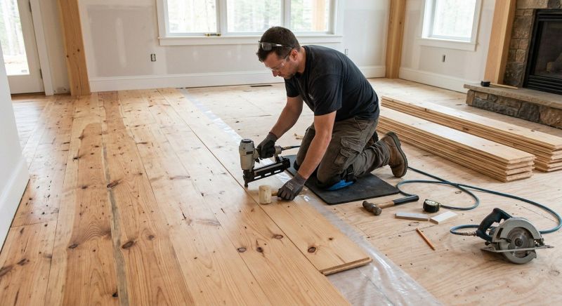 Pine Floor Installation in Encinitas, CA