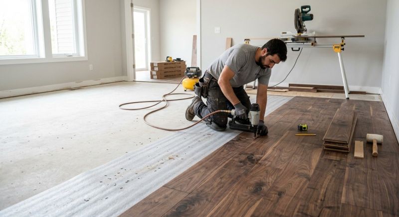 Walnut Flooring Installation in Encinitas, CA