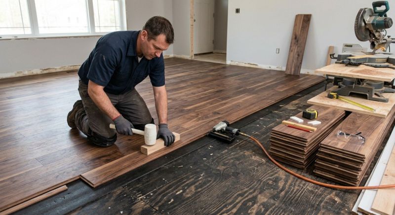 Walnut Flooring Installation in Encinitas, CA