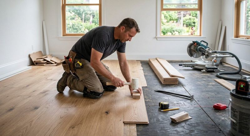 Wide Plank Floor Installation in Encinitas, CA